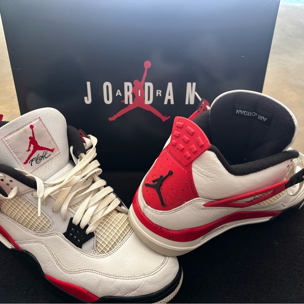 Jordan Retro White and Red Sneakers